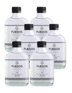 6x Pisco Fuegos 40º Petaca Transparente 190cc