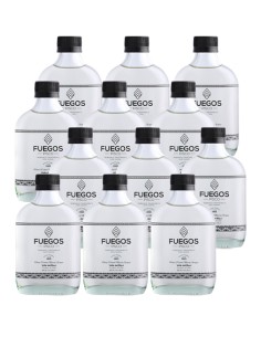 12x Pisco Fuegos 40º Petaca Transparente 190cc