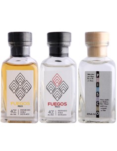Pack Pisco Mini ABA - Fuegos  40º 50cc