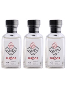 Pisco Mini Fuegos 40º Transparente 50cc x3