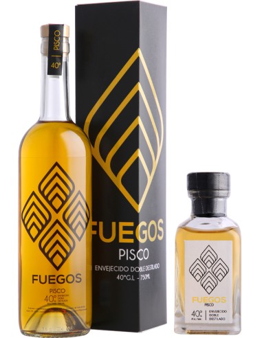 Pisco Fuegos 40º Envejecido 750cc + Miniatura...