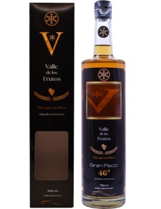 Pisco Valle de los Frutos 46° 750cc Envejecido