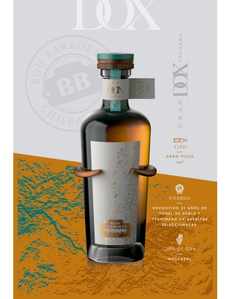 Pisco Bou Barroeta Gran DOX 46º 700cc